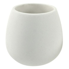 Toothbrush Holder Made From Thermoplastic Resins and Stone In White Finish